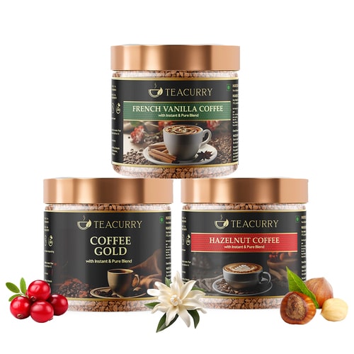 Coffee Combo of 3 Coffees - Hazelnut coffee, Gold coffee, French Vanilla coffee