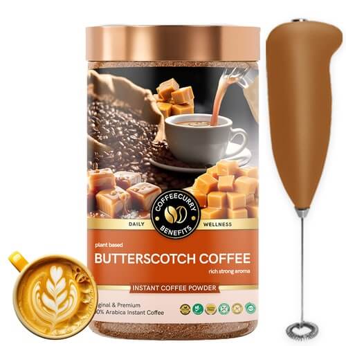 Butterscotch-Kaffee – gefriergetrockneter Arabica für schnellen heißen und kalten Kaffee
