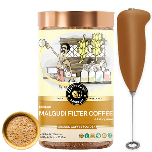 frother with malgudi coffee review
