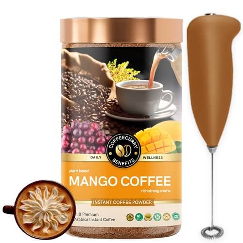 Mango Instantkaffee - Gefriergetrockneter Arabica für schnellen heißen Kaffee und Eiskaffee